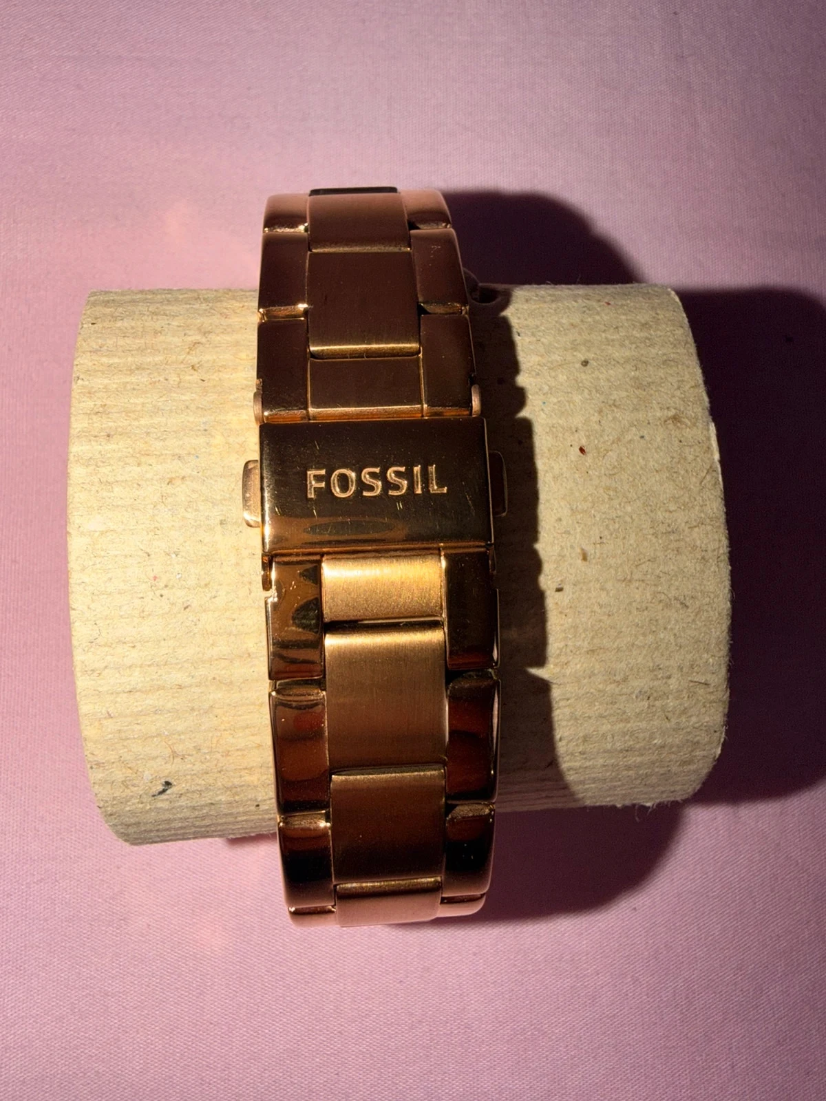 Fossil dameshorloge roze goud Strass Doos + schakels – photo 7